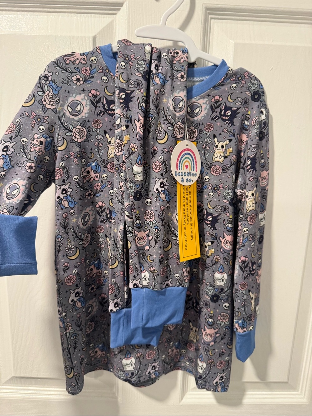 Emo Pokemon Bamboo Pajama Set Size 5/6 - LucaNinoandCo.